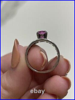 James Avery Adoree Ring with Lab Created Pink Sapphire in Sterling Silver Sz-5.5
