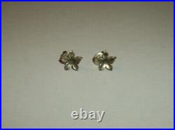 James Avery Adorned Heart Ring Flower Earrings Wood Box Sterling