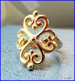 James Avery Adorned Hearts Ring Sz8 Mint Condition