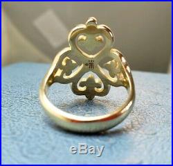 James Avery Adorned Hearts Ring Sz8 Mint Condition