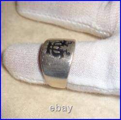 James Avery Alpha Omega Ring Fathers Day Retired unisex Size 8 Sterling Silver