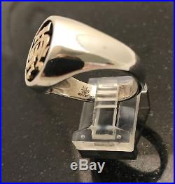 James Avery Alpha & Omega Ring Sz 7 14K Yellow Gold Sterling Silver. 585.925