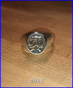 James Avery Alpha and Omega 925/14k Ring Size #12.75 Fast Free Shipping James Avery Alpha and Omega 925/14k Ring Size #12.75 Fast Free Shipping