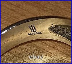 James Avery Alpha and Omega 925/14k Ring Size #12.75 Fast Free Shipping James Avery Alpha and Omega 925/14k Ring Size #12.75 Fast Free Shipping