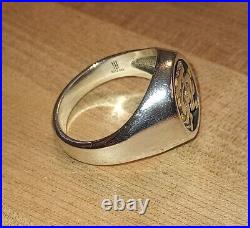 James Avery Alpha and Omega 925/14k Ring Size #12.75 Fast Free Shipping James Avery Alpha and Omega 925/14k Ring Size #12.75 Fast Free Shipping