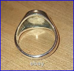 James Avery Alpha and Omega 925/14k Ring Size #12.75 Fast Free Shipping James Avery Alpha and Omega 925/14k Ring Size #12.75 Fast Free Shipping
