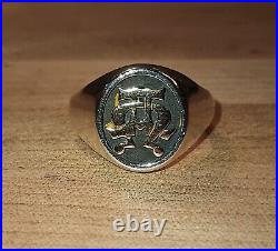 James Avery Alpha and Omega 925/14k Ring Size #12.75 Fast Free Shipping James Avery Alpha and Omega 925/14k Ring Size #12.75 Fast Free Shipping