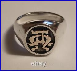 James Avery Alpha and Omega 925/14k Ring Size #12.75 Fast Free Shipping James Avery Alpha and Omega 925/14k Ring Size #12.75 Fast Free Shipping