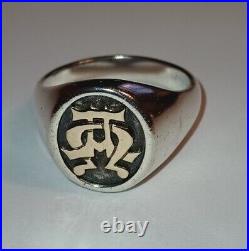 James Avery Alpha and Omega 925/14k Ring Size #12.75 Fast Free Shipping James Avery Alpha and Omega 925/14k Ring Size #12.75 Fast Free Shipping