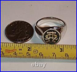 James Avery Alpha and Omega 925/14k Ring Size #12.75 Fast Free Shipping James Avery Alpha and Omega 925/14k Ring Size #12.75 Fast Free Shipping