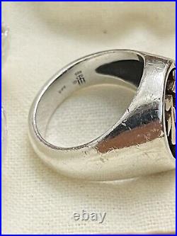 James Avery Alpha and Omega 925/14k Ring Size 8 With Wooden Box