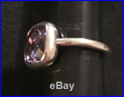 James Avery Amethyst Isabella Square Purple Rare Retired Ring Size 6.5