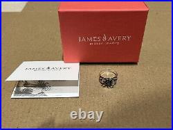 James Avery April Flowers Ring Sterling Silver 18k Gold Retired Size 6