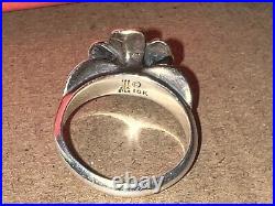 James Avery April Flowers Ring Sterling Silver 18k Gold Retired Size 6