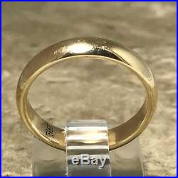 James Avery Athena Wedding Band Narrow Ring WB-46 Sz 6 1/2 14K Yellow Gold. 585