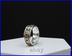 James Avery Band Ring Unity Cross 14k Gold 925 Sterling Silver Jewelry Retired