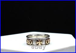 James Avery Band Ring Unity Cross 14k Gold 925 Sterling Silver Jewelry Retired