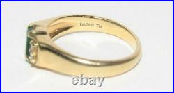 James Avery Barcelona Emerald & Diamond14k Gold Retired Ring Size 5.5