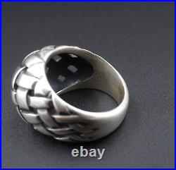 James Avery Basket Weave Dome Ring Sterling Silver Tapered SZ 6 Retired RS3439A