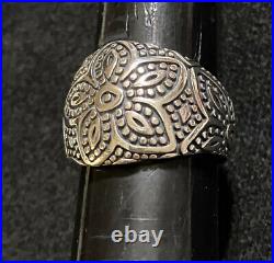 James Avery Beaded Floral Flowers Ring Sterling Silver Retired Size 5.5