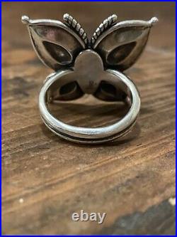 James Avery Beaded Mariposa Butterfly Ring Bronze & Silver Size 9