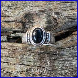 James Avery Beaded Ring Rare Retired Size 4 1/2 Sterling Silver 925 Black Onyx
