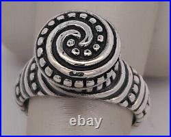 James Avery Beaded Tribal African Tall Ring Retired Sterling Silver Size 7