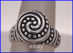 James Avery Beaded Tribal African Tall Ring Retired Sterling Silver Size 7