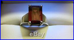 James Avery Bella Emerald-Cut Garnet Sterling Silver Ring 6.75