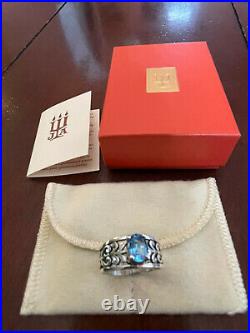 James Avery Blue Topaz Adoree Ring, Size 9 Sterling Silver. 925