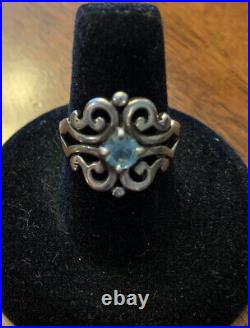 James Avery Blue Topaz Spanish Lace Ring 7.5