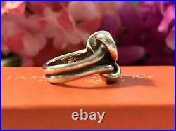 James Avery Bold Love Knot Sterling silver Ring. Vintage HTF SIZE 6.5