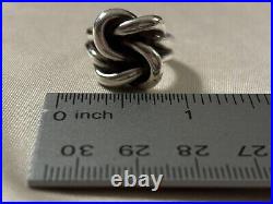 James Avery Bold Love Knot Sterling silver Ring. Vintage HTF SIZE 6.5