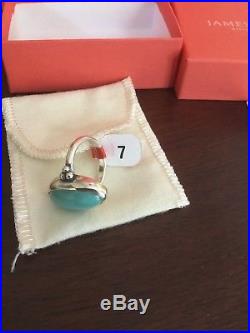 James Avery CLASSIC OVAL TURQUOISE Ring Size 7 New with bag and box $220 List