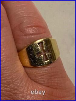 James Avery Celtic cross ring solid 10K gold rare/limited edition size 8.5