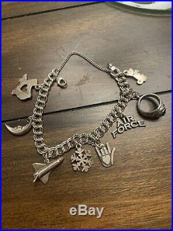 James Avery Charm Bracelet With 7 James Avery Charms, +1 Air Force Academy Ring
