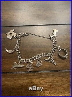 James Avery Charm Bracelet With 7 James Avery Charms, +1 Air Force Academy Ring