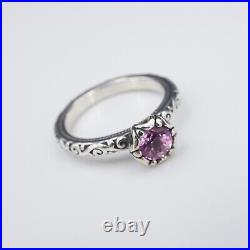 James Avery Cherished Birthstone Ring Pink Sterling Silver Size 5.5 RS3375