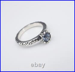 James Avery Cherished Birthstone Ring Sterling Silver Stacker Size 5.5 RS3374