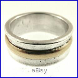 James Avery Concave Band Ring Size 6.5 Retired 14k Gold Sterling Silver 585 925