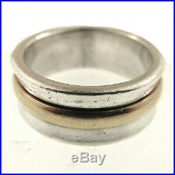 James Avery Concave Band Ring Size 6.5 Retired 14k Gold Sterling Silver 585 925