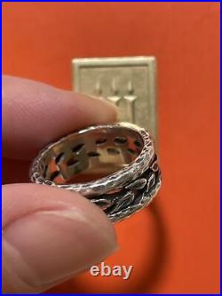 James Avery Continuous Eternity Vine Leaves Band Ring Leaf Rare Retired