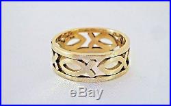 James Avery Continuous Ichthus Band Ring 14k Yellow Gold Size 10