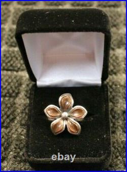 James Avery Copper Flower Ring. Retired. 925 Preowned Size 7