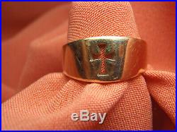 James Avery Cross Cut Out Crosslet 14k Yellow Gold Ring Band 5.1 Grams Size 6