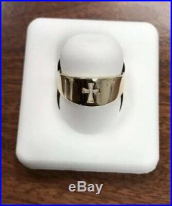 James Avery Cross Cut Out Crosslet 14k Yellow Gold Ring Band size 7 Retired Mens