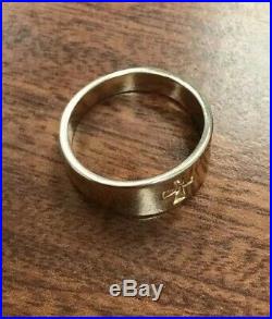 James Avery Cross Cut Out Crosslet 14k Yellow Gold Ring Band size 7 Retired Mens