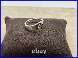 James Avery Cross Cut Out Wide Thick Band 925 Sterling Silver Ring, Size 9