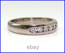 James Avery Debra Diamond 18K White Gold Ring Wedding Band Size 6 LJA2