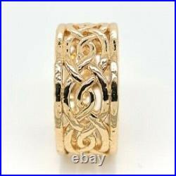 James Avery Designer Signed Woven 10.5mm 14K Yellow Gold Band Ring (50002858)
